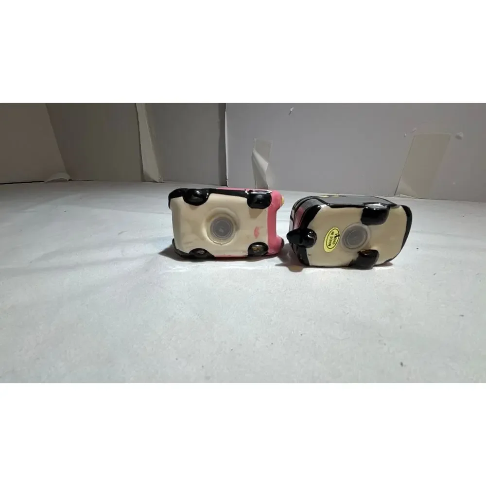 Vintage Ceramic Car and Trailer Salt and Pepper Shakers